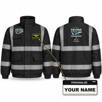 Thumbnail for Bombardier CRJ200 Reflective Winter Jackets - Original + Name - Black