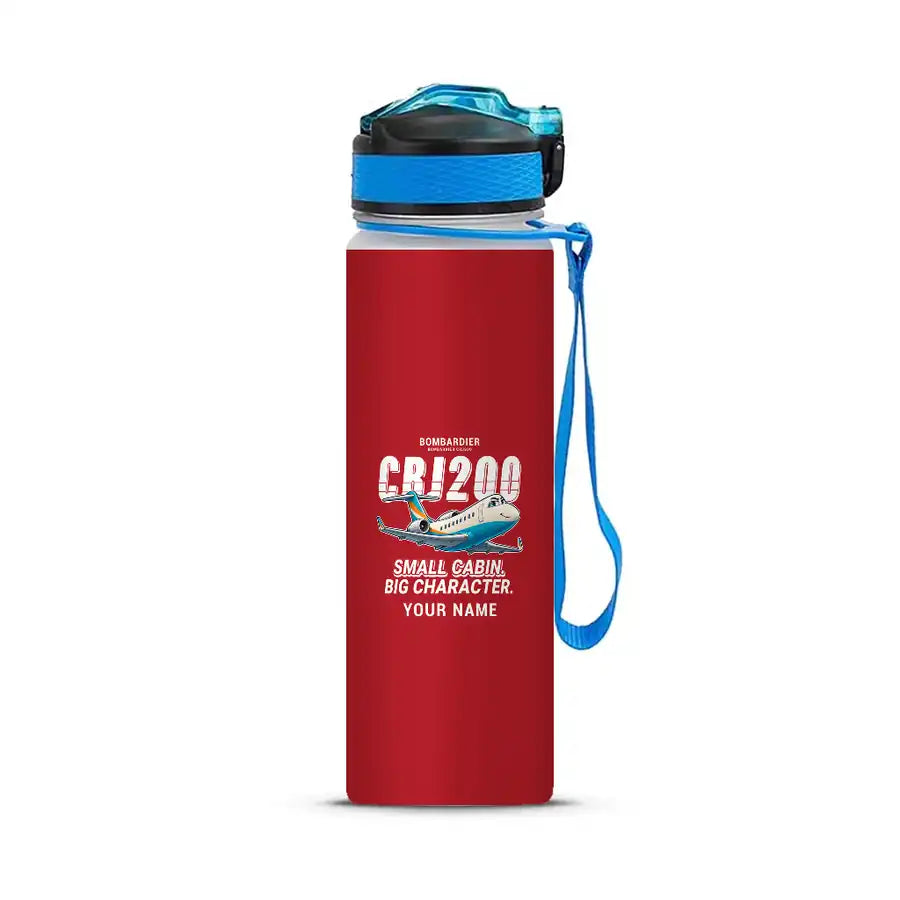 Bombardier CRJ200 - Sports Kettle - Cartoon + Name - Red