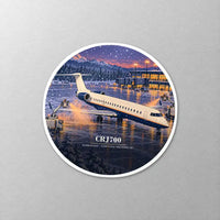 Thumbnail for Bombardier CRJ700 - 3D - Circle Sticker - Close-up