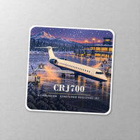 Thumbnail for Bombardier CRJ700 - 3D - Square Sticker - Close-up