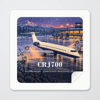 Thumbnail for Bombardier CRJ700 - 3D - Square Sticker - Peel