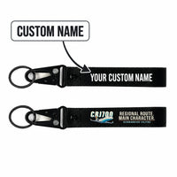 Thumbnail for Bombardier CRJ700 Hawk-Shaped Key Chains - Black - Cartoon - Personalized