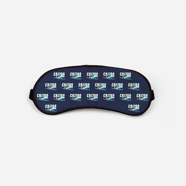 Bombardier CRJ700 - Cartoon Pattern - Sleep Mask - Navy Blue