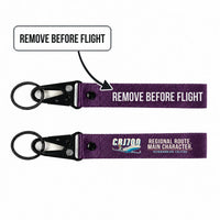 Thumbnail for Bombardier CRJ700 Hawk-Shaped Key Chains - Purple - Cartoon - Remove Before Flight