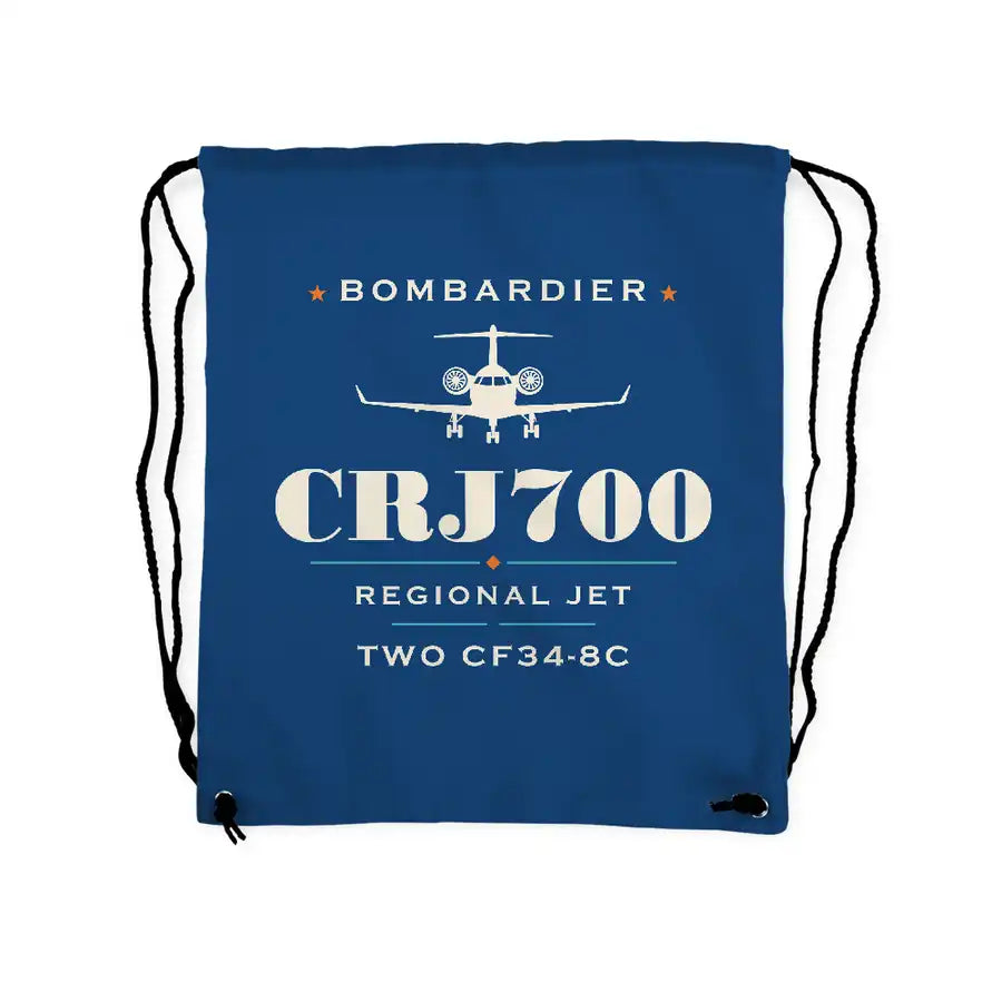Bombardier CRJ700 - Drawstring Bag - Heritage - Blue
