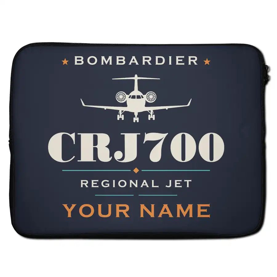 Bombardier CRJ700 - Heritage + Name - Laptop Sleeve