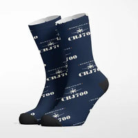 Thumbnail for Bombardier CRJ700 - Heritage - Socks - Navy
