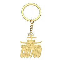 Thumbnail for Bombardier CRJ700 - Hollow Key Chain - Heritage - Gold