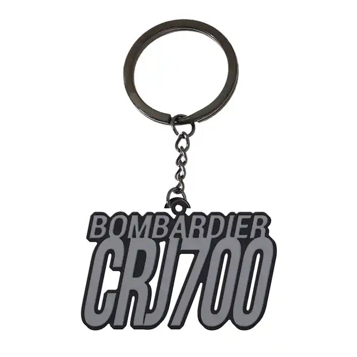 Bombardier CRJ700 - Hollow Key Chain - Tag - Black