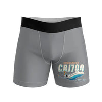 Thumbnail for Bombardier CRJ700 - Men Boxers - Cartoon - Gray