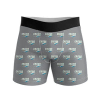 Thumbnail for Bombardier CRJ700 - Men Boxers - Cartoon Pattern - Gray