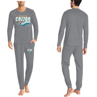Thumbnail for Bombardier CRJ700 - Men Pajamas - Cartoon Chest - Gray