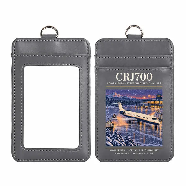 Bombardier CRJ700 - Poster - ID Card Holder - Gray