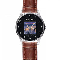 Thumbnail for Bombardier CRJ700 - Poster - Leather Strap - Striped Brown Leather Strap