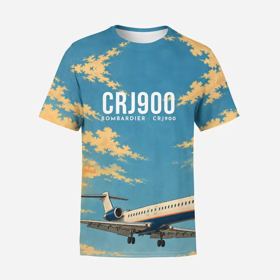 Bombardier CRJ900 3D All-Over Print Clothing - T-Shirt - 3D