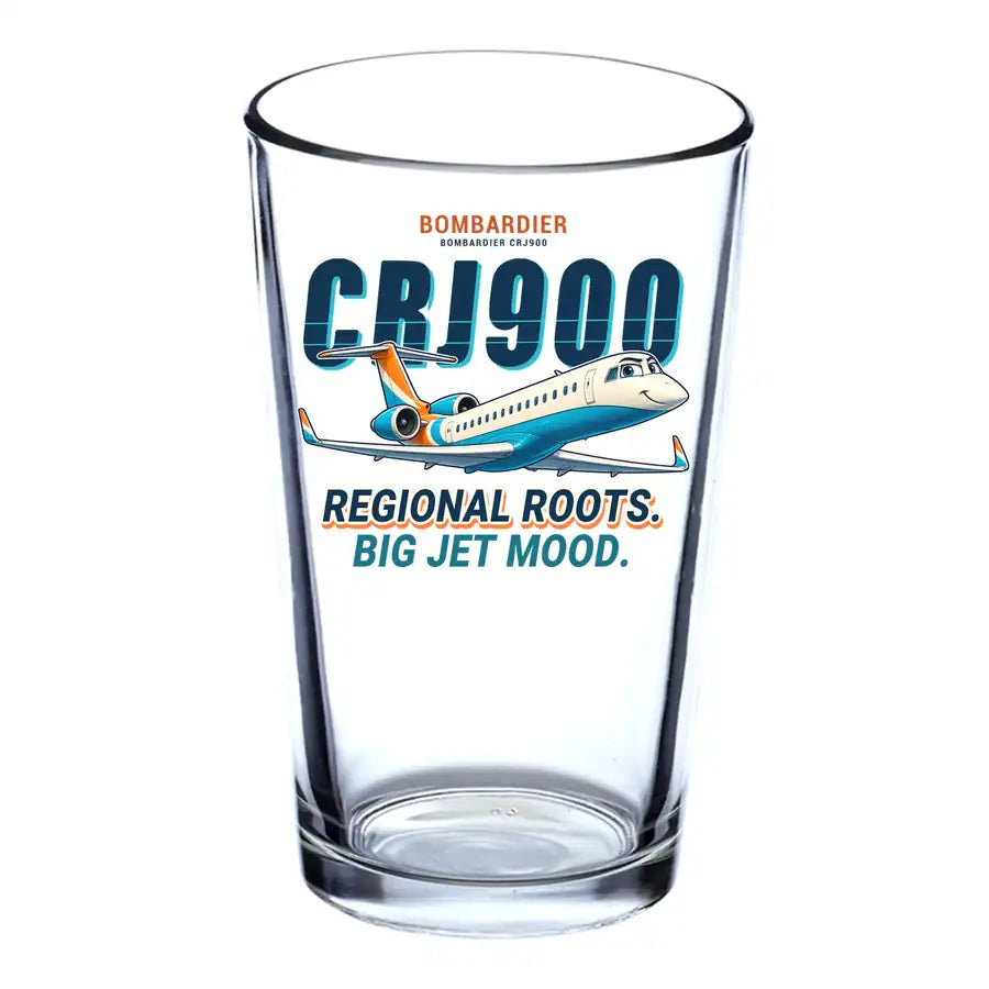 Bombardier CRJ900 - Cartoon - Beer & Water Glass