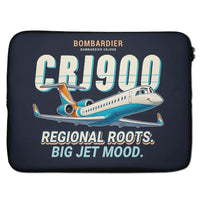 Thumbnail for Bombardier CRJ900 - Cartoon - Laptop Sleeve
