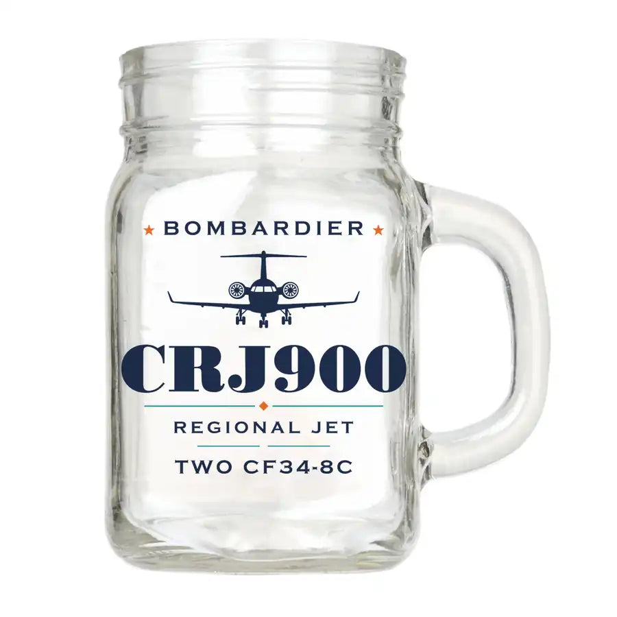 Bombardier CRJ900 - Heritage - Cocktail Glass (Mason Jar)