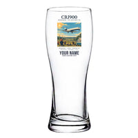 Thumbnail for Bombardier CRJ900 - Poster + Name - Pilsner Beer Glass