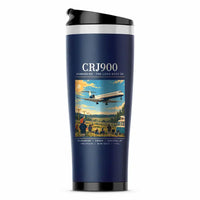 Thumbnail for Bombardier CRJ900 - Poster - Stainless Steel (No Holder) - Dark Blue