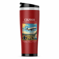 Thumbnail for Bombardier CRJ900 - Poster - Stainless Steel (No Holder) - Red