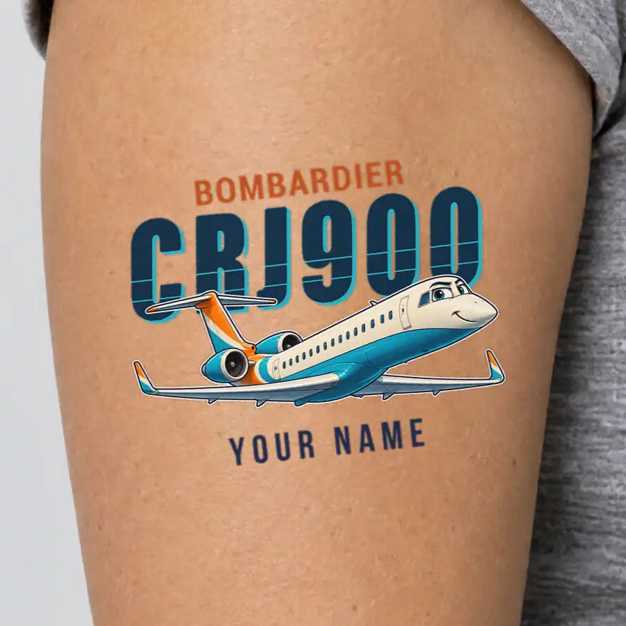Bombardier CRJ900 - Tattoo - Cartoon + Name
