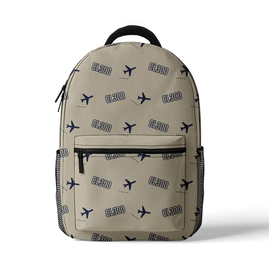 Bombardier Challenger 300 - 3D Backpack - 3D Pattern - Beige