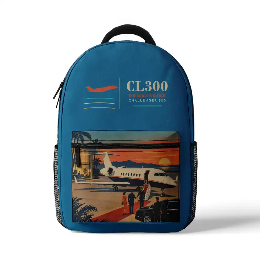 Bombardier Challenger 300 - 3D Backpack - Light Blue