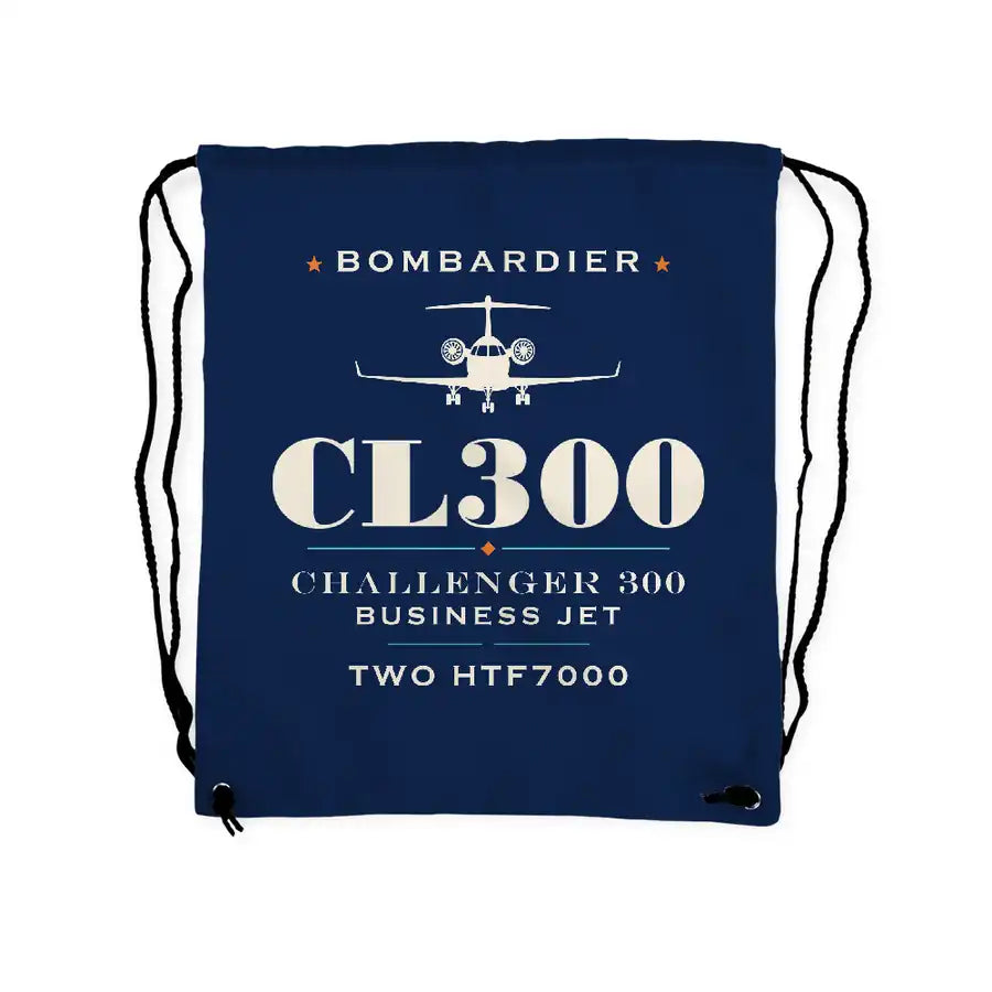 Bombardier Challenger 300 - Drawstring Bag - Heritage - Dark Blue