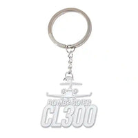 Thumbnail for Bombardier Challenger 300 - Hollow Key Chain - Heritage - Silver