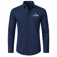 Thumbnail for Bombardier Challenger 300 - Long Sleeve Shirt - Heritage - Dark Blue