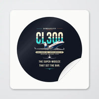 Thumbnail for Bombardier Challenger 300 - Original - Circle Sticker - Peel