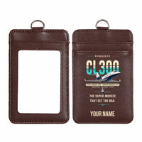 Thumbnail for Bombardier Challenger 300 - Original - ID Card Holder - Dark Brown + Name