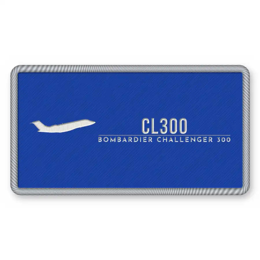 Bombardier Challenger 300 Patches - Rectangle - Royal White