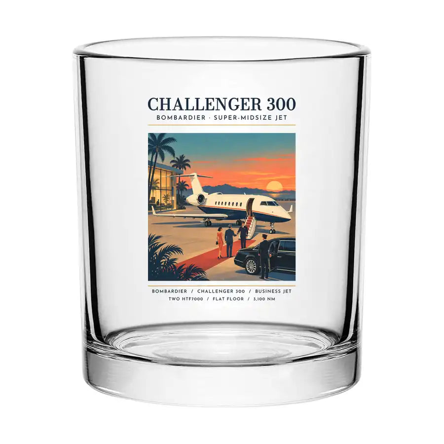 Bombardier Challenger 300 - Poster - Special Whiskey Glass
