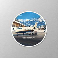Thumbnail for Bombardier Challenger 350 - 3D - Circle Sticker - Close-up