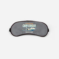 Thumbnail for Bombardier Challenger 350 - Cartoon + Name - Sleep Mask - Gray