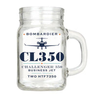 Thumbnail for Bombardier Challenger 350 - Heritage - Cocktail Glass (Mason Jar)