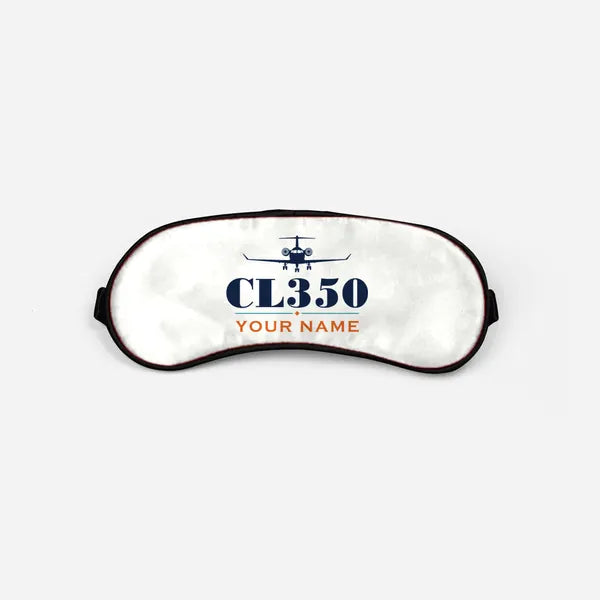 Bombardier Challenger 350 - Heritage + Name - Sleep Mask - White