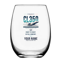 Thumbnail for Bombardier Challenger 350 - Original + Name - Water & Drink Glass