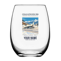 Thumbnail for Bombardier Challenger 350 - Poster + Name - Water & Drink Glass