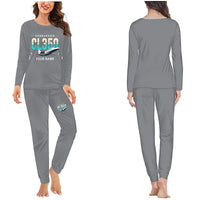 Thumbnail for Bombardier Challenger 350 - Women Pajamas - Original Chest + Name - Gray