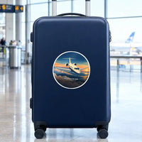Thumbnail for Bombardier Challenger 3500 - 3D + Name - Circle Sticker - Suitcase