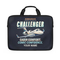 Thumbnail for Bombardier Challenger 3500 - Cartoon + Name - Laptop Bag