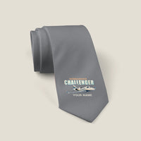 Thumbnail for Bombardier Challenger 3500 - Cartoon + Name - Tie - Gray