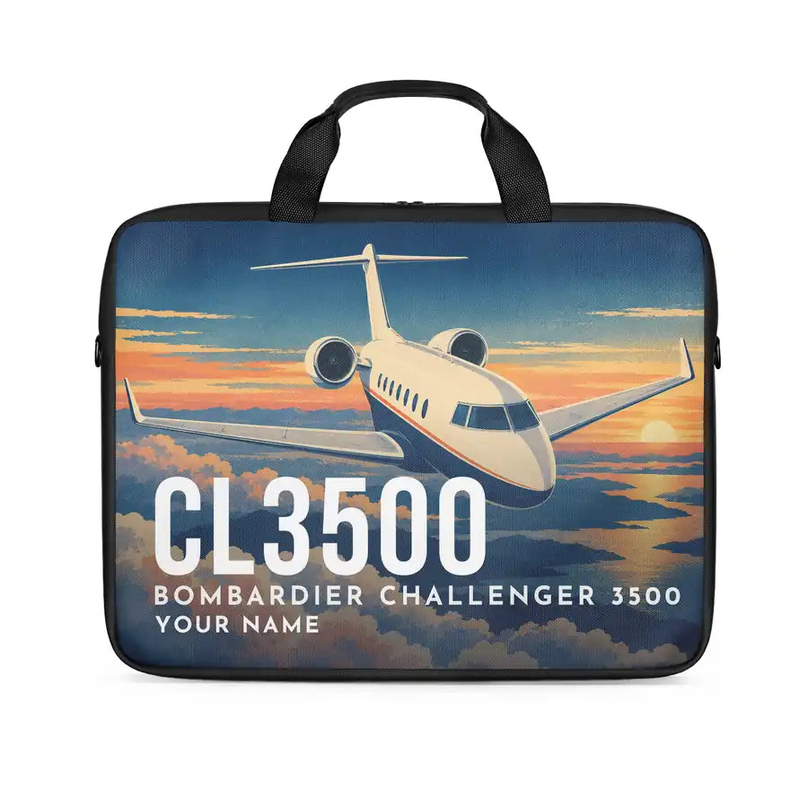 Bombardier Challenger 3500 - Laptop Bag + Name