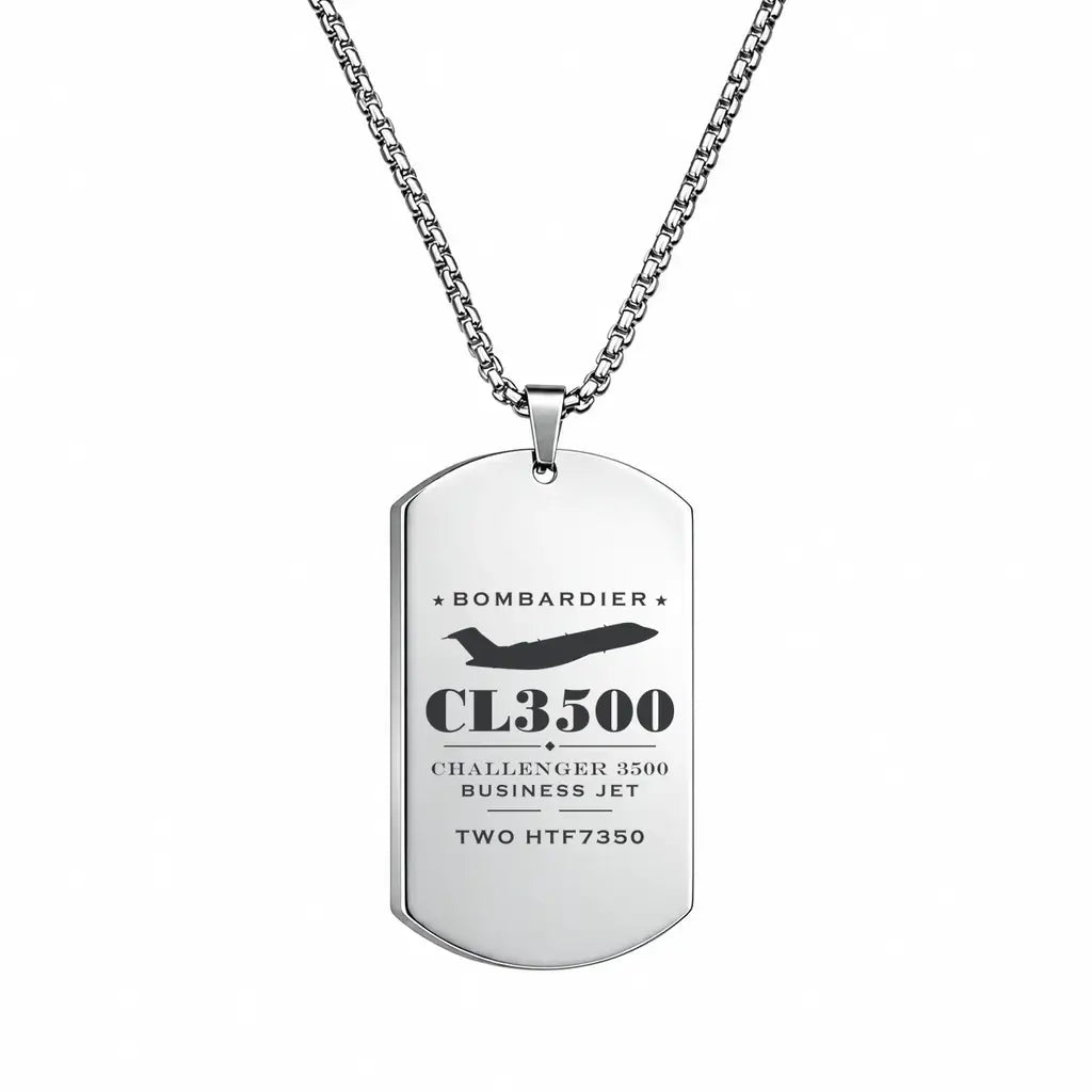 Bombardier Challenger 3500 - Necklace - Heritage - Silver