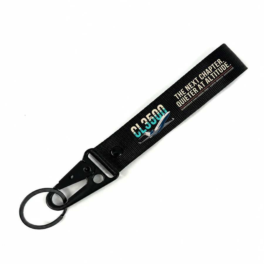 Bombardier Challenger 3500 Hawk-Shaped Key Chains - Black - Original