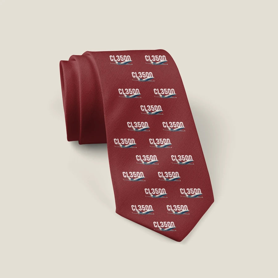 Bombardier Challenger 3500 - Original Pattern - Tie - Dark Red
