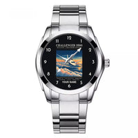 Thumbnail for Bombardier Challenger 3500 - Poster + Name - Stainless Steel Band - For Men